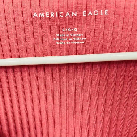 American Eagle Outfitters Ribbed Top in Pink - Picture 2 of 3